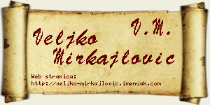 Veljko Mirkajlović vizit kartica